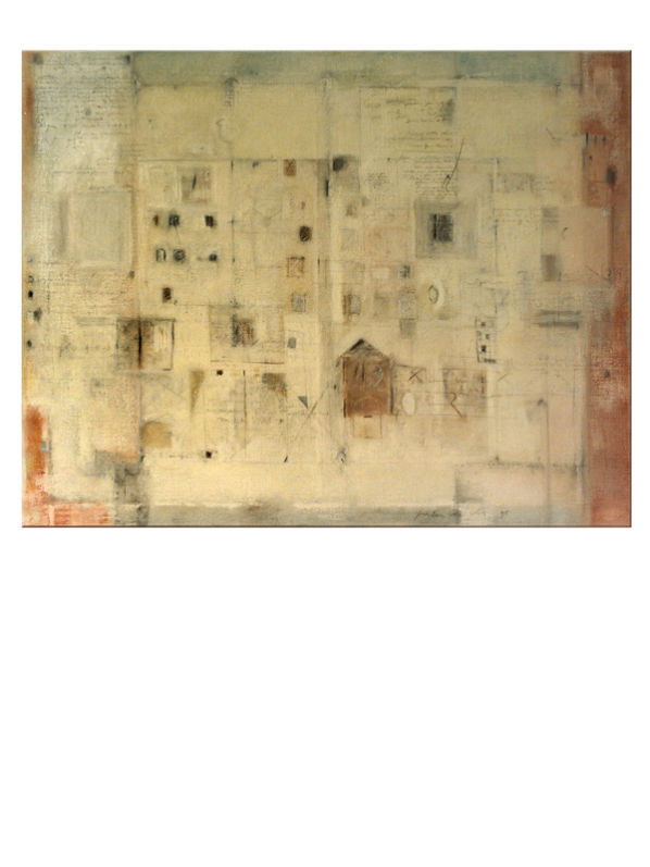 Peter de Vis, zonder titel, 1996, gemengde techniek op doek, 120x90cm