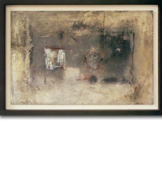 Peter de Vis, zonder titel, 1997, gemengde techniek op karton, 40x25cm