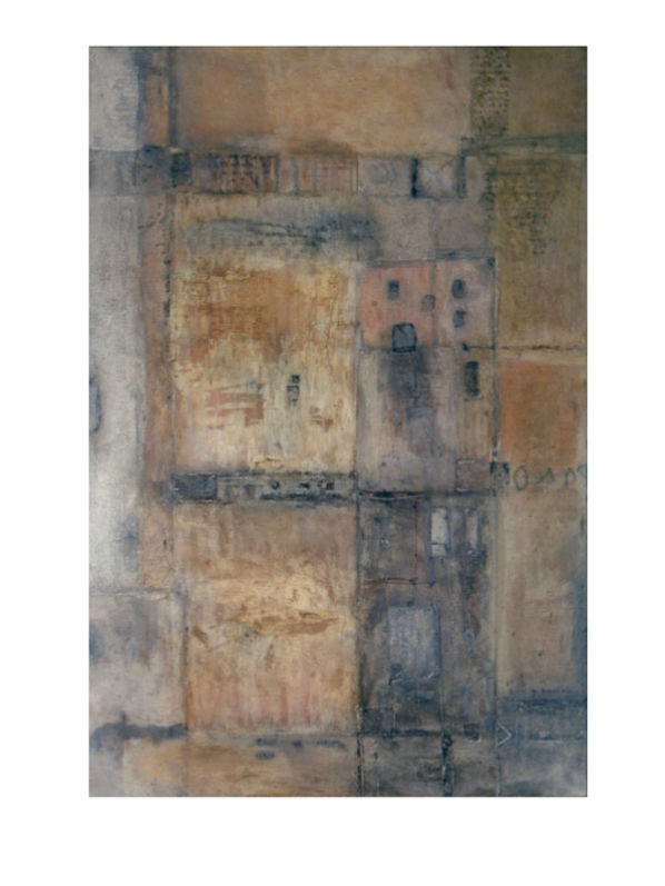 Peter de Vis, zonder titel, 2003, gemengde techniek op paneel/karton, 90x100cm