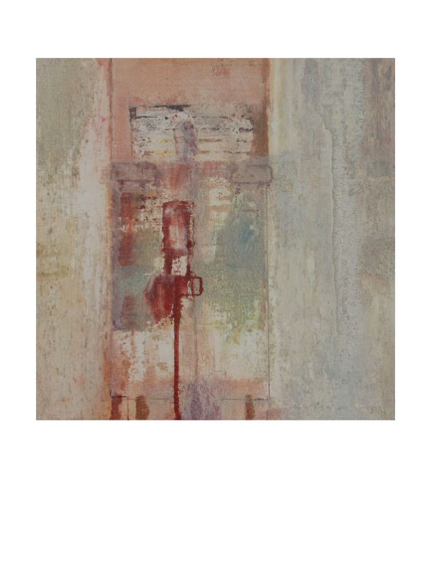 Peter de Vis, portaal, 2007, gemengde techniek op papier en paneel, 32,5x32,5cm