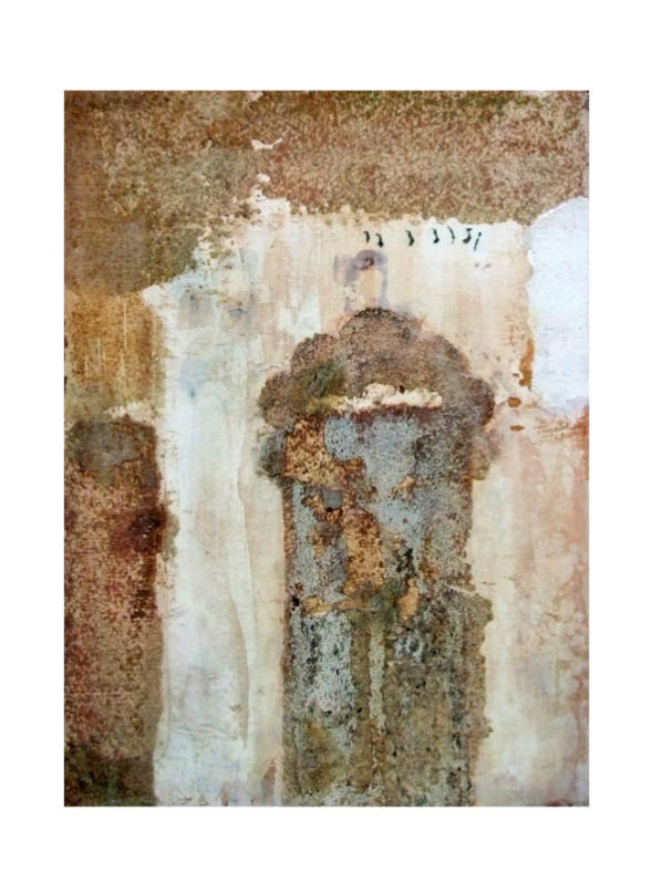 Peter de Vis, zonder titel, 1997, gemengde techniek op karton, 40x25cm